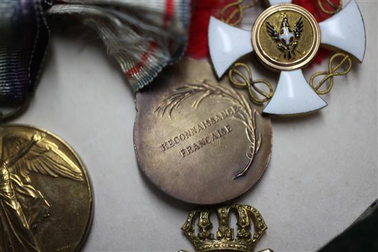 Captain Walter Kerr. A collection of medals including Royal Canadian Humane Association 1909